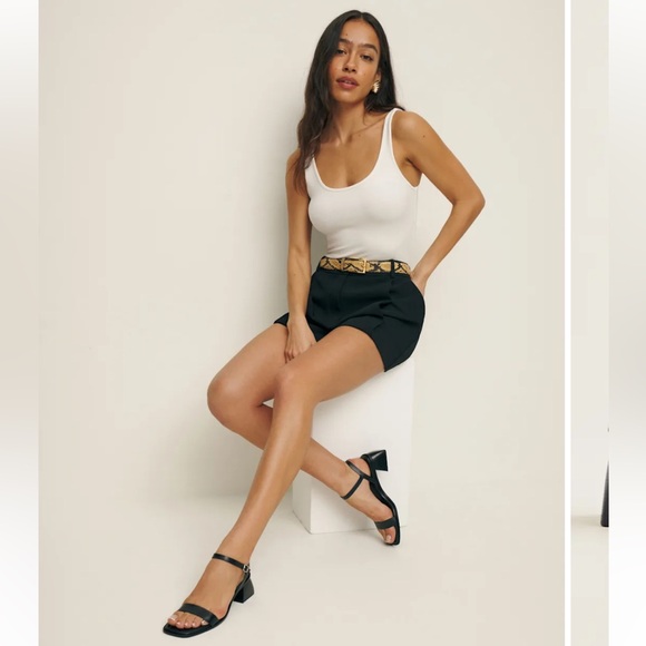 Reformation Stephanie Heeled Black Sandals